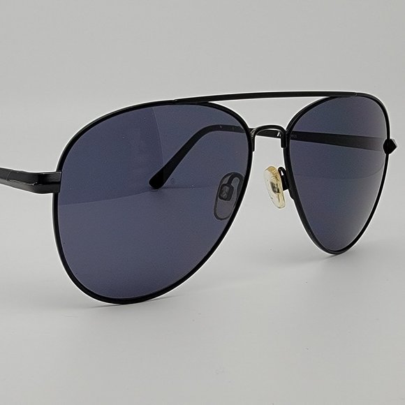 Le Specs 1502109 Drop Top Black Frame Black Lens Aviator Sunglasses 59-18-126 - Picture 7 of 13